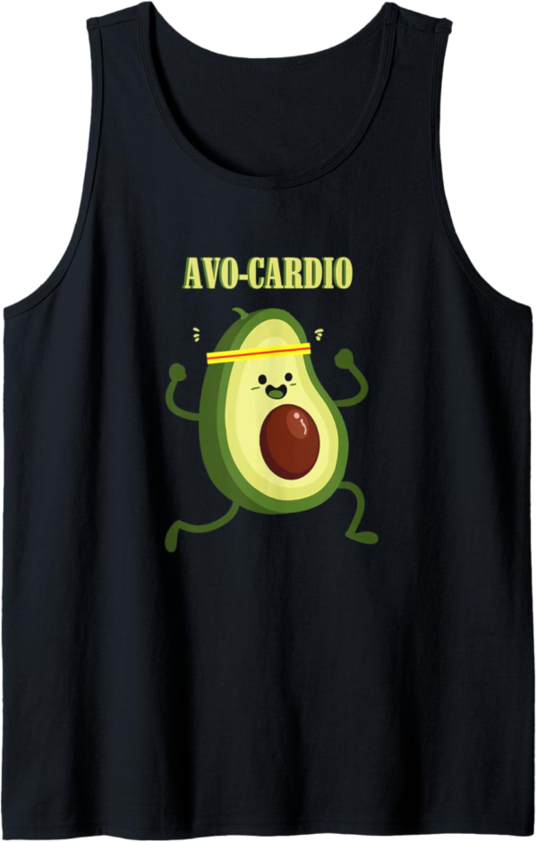 Avo-Cardio Gym Workout Fitness Vegan Exercise Avocado Pun Ta... - Image 2